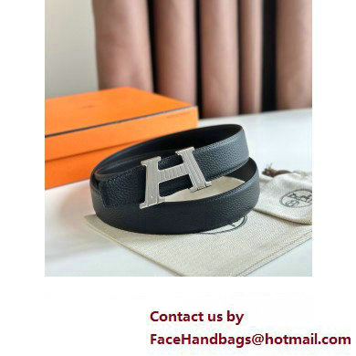 Hermes H Take Off belt buckle  &  Reversible leather strap 32 mm 10 2023